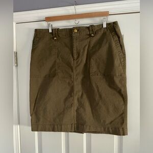 Lauren Ralph Lauren Stretch Cotton Chino Cargo Pencil Skirt 16W